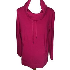 Land's End Cowl Neck Top With Roll Tab Sleeve Opt